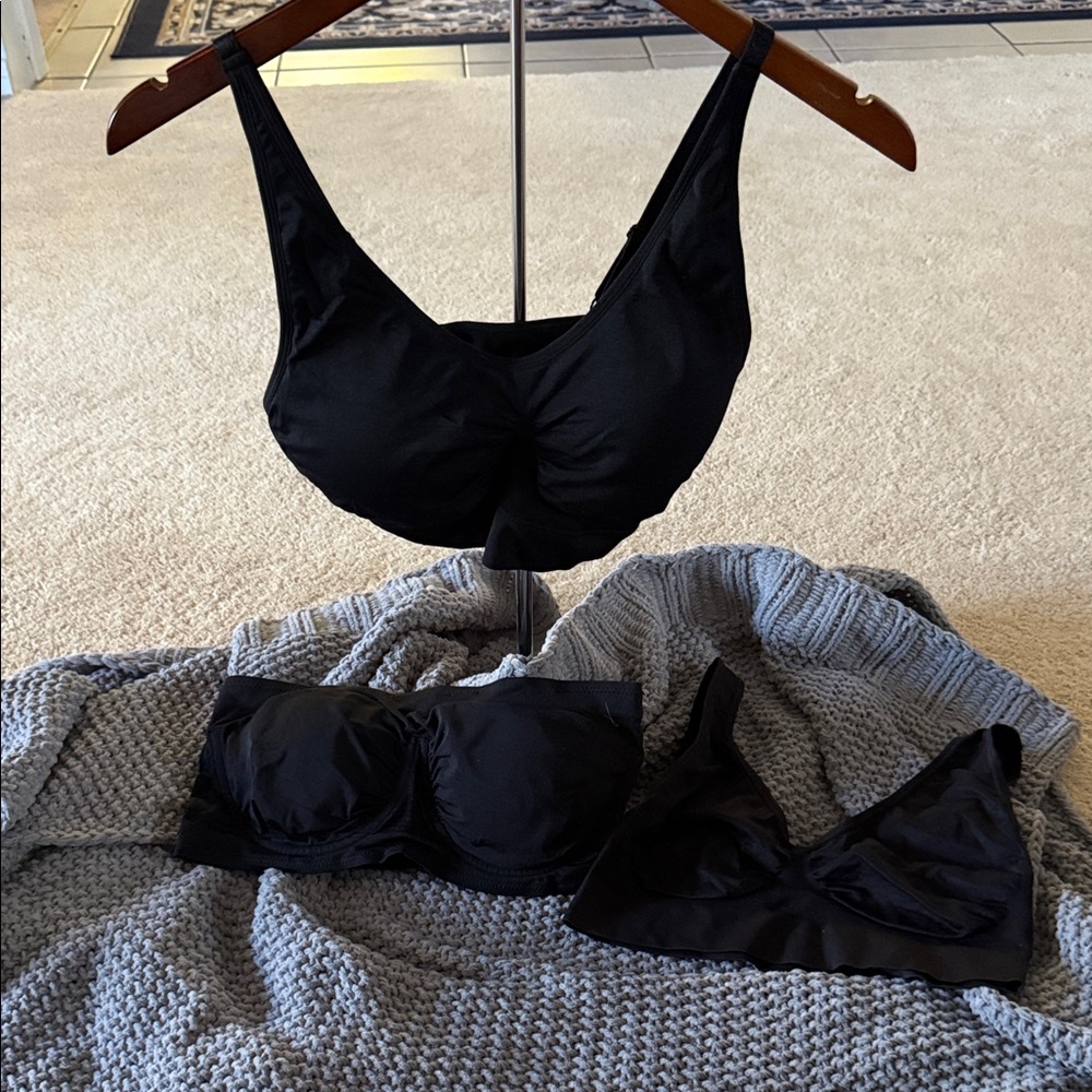 NWT Rhonda Shear Various Women's Black Intimates 3 pc. Set